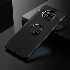Custodia Silicone Ultra Sottile Morbida Cover con Magnetico Anello Supporto SD2 per Xiaomi Mi 10T Lite 5G Nero