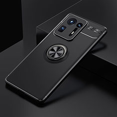 Custodia Silicone Ultra Sottile Morbida Cover con Magnetico Anello Supporto SD2 per Xiaomi Mi Mix 4 5G Nero