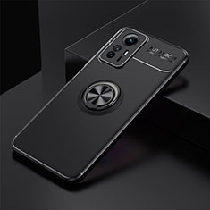 Custodia Silicone Ultra Sottile Morbida Cover con Magnetico Anello Supporto SD2 per Xiaomi Redmi Note 12S Nero