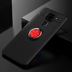 Custodia Silicone Ultra Sottile Morbida Cover con Magnetico Anello Supporto SD2 per Xiaomi Redmi Note 9 Rosso e Nero
