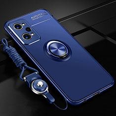 Custodia Silicone Ultra Sottile Morbida Cover con Magnetico Anello Supporto SD3 per Realme GT Neo2 5G Blu