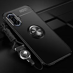 Custodia Silicone Ultra Sottile Morbida Cover con Magnetico Anello Supporto SD3 per Xiaomi Poco F3 GT 5G Nero
