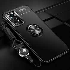 Custodia Silicone Ultra Sottile Morbida Cover con Magnetico Anello Supporto SD3 per Xiaomi Poco X4 Pro 5G Nero
