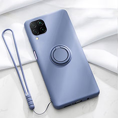 Custodia Silicone Ultra Sottile Morbida Cover con Magnetico Anello Supporto T01 per Huawei Nova 7i Viola