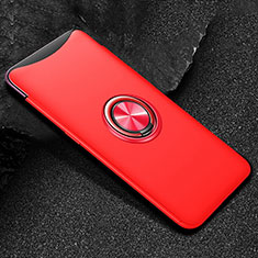 Custodia Silicone Ultra Sottile Morbida Cover con Magnetico Anello Supporto T01 per Oppo Find X Super Flash Edition Rosso