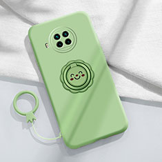 Custodia Silicone Ultra Sottile Morbida Cover con Magnetico Anello Supporto T01 per Xiaomi Mi 10T Lite 5G Verde Pastello