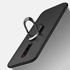 Custodia Silicone Ultra Sottile Morbida Cover con Magnetico Anello Supporto T03 per Xiaomi Mi 9T Nero