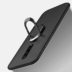 Custodia Silicone Ultra Sottile Morbida Cover con Magnetico Anello Supporto T03 per Xiaomi Mi 9T Pro Nero