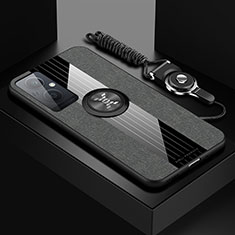 Custodia Silicone Ultra Sottile Morbida Cover con Magnetico Anello Supporto X03L per OnePlus Nord N20 5G Grigio