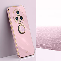 Custodia Silicone Ultra Sottile Morbida Cover con Magnetico Anello Supporto XL1 per Huawei Honor Magic5 5G Lavanda