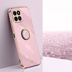 Custodia Silicone Ultra Sottile Morbida Cover con Magnetico Anello Supporto XL1 per Huawei Honor X8a 4G Lavanda