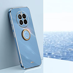 Custodia Silicone Ultra Sottile Morbida Cover con Magnetico Anello Supporto XL1 per Huawei Mate 50E Blu