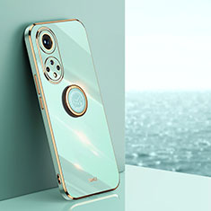 Custodia Silicone Ultra Sottile Morbida Cover con Magnetico Anello Supporto XL1 per Huawei Nova 9 Verde