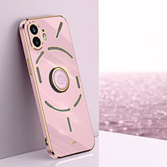 Custodia Silicone Ultra Sottile Morbida Cover con Magnetico Anello Supporto XL1 per Nothing Phone 2 Lavanda