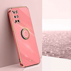 Custodia Silicone Ultra Sottile Morbida Cover con Magnetico Anello Supporto XL1 per OnePlus 9R 5G Rosa Caldo