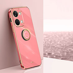 Custodia Silicone Ultra Sottile Morbida Cover con Magnetico Anello Supporto XL1 per OnePlus Ace 2V 5G Rosa Caldo