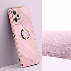 Custodia Silicone Ultra Sottile Morbida Cover con Magnetico Anello Supporto XL1 per OnePlus Nord CE 2 Lite 5G Rosa