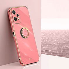 Custodia Silicone Ultra Sottile Morbida Cover con Magnetico Anello Supporto XL1 per OnePlus Nord CE 2 Lite 5G Rosa Caldo