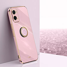 Custodia Silicone Ultra Sottile Morbida Cover con Magnetico Anello Supporto XL1 per Oppo A36 Rosa