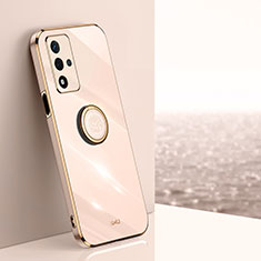 Custodia Silicone Ultra Sottile Morbida Cover con Magnetico Anello Supporto XL1 per Oppo A93s 5G Oro