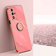 Custodia Silicone Ultra Sottile Morbida Cover con Magnetico Anello Supporto XL1 per Oppo A93s 5G Rosa Caldo