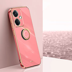 Custodia Silicone Ultra Sottile Morbida Cover con Magnetico Anello Supporto XL1 per Oppo K11 5G Rosa Caldo