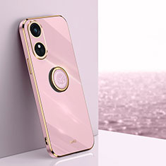 Custodia Silicone Ultra Sottile Morbida Cover con Magnetico Anello Supporto XL1 per Oppo Reno8 T 4G Lavanda