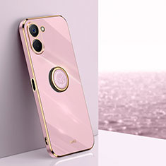 Custodia Silicone Ultra Sottile Morbida Cover con Magnetico Anello Supporto XL1 per Realme 10S 5G Lavanda