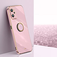 Custodia Silicone Ultra Sottile Morbida Cover con Magnetico Anello Supporto XL1 per Realme 9i 4G Rosa