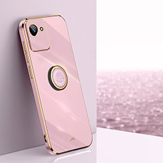 Custodia Silicone Ultra Sottile Morbida Cover con Magnetico Anello Supporto XL1 per Realme C30 Lavanda