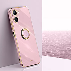 Custodia Silicone Ultra Sottile Morbida Cover con Magnetico Anello Supporto XL1 per Realme C33 (2023) Lavanda