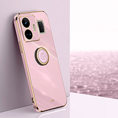 Custodia Silicone Ultra Sottile Morbida Cover con Magnetico Anello Supporto XL1 per Realme GT Neo5 240W 5G Lavanda