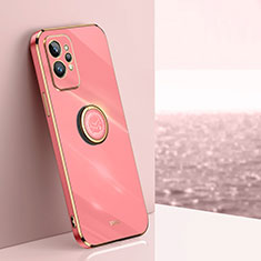 Custodia Silicone Ultra Sottile Morbida Cover con Magnetico Anello Supporto XL1 per Realme GT2 Pro 5G Rosa Caldo