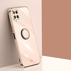 Custodia Silicone Ultra Sottile Morbida Cover con Magnetico Anello Supporto XL1 per Samsung Galaxy A12 5G Oro