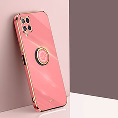 Custodia Silicone Ultra Sottile Morbida Cover con Magnetico Anello Supporto XL1 per Samsung Galaxy A22 4G Rosa Caldo