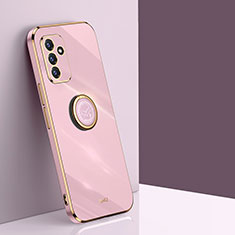 Custodia Silicone Ultra Sottile Morbida Cover con Magnetico Anello Supporto XL1 per Samsung Galaxy A55 5G Rosa