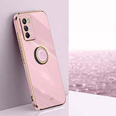 Custodia Silicone Ultra Sottile Morbida Cover con Magnetico Anello Supporto XL1 per Vivo iQOO 9 SE 5G Rosa