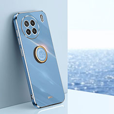 Custodia Silicone Ultra Sottile Morbida Cover con Magnetico Anello Supporto XL1 per Vivo X90 5G Blu