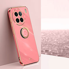 Custodia Silicone Ultra Sottile Morbida Cover con Magnetico Anello Supporto XL1 per Vivo X90 Pro 5G Rosa Caldo