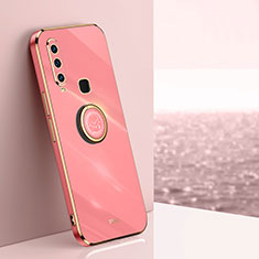 Custodia Silicone Ultra Sottile Morbida Cover con Magnetico Anello Supporto XL1 per Vivo Y11 Rosa Caldo