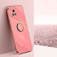 Custodia Silicone Ultra Sottile Morbida Cover con Magnetico Anello Supporto XL1 per Vivo Y54s 5G Rosa Caldo