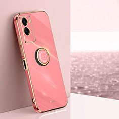 Custodia Silicone Ultra Sottile Morbida Cover con Magnetico Anello Supporto XL1 per Vivo Y55s (2021) Rosa Caldo