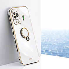 Custodia Silicone Ultra Sottile Morbida Cover con Magnetico Anello Supporto XL1 per Xiaomi Black Shark 5 Pro 5G Bianco