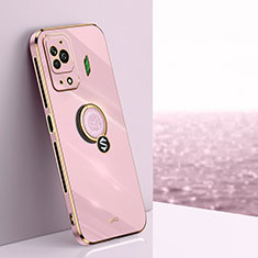 Custodia Silicone Ultra Sottile Morbida Cover con Magnetico Anello Supporto XL1 per Xiaomi Black Shark 5 Pro 5G Rosa