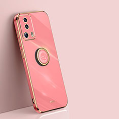 Custodia Silicone Ultra Sottile Morbida Cover con Magnetico Anello Supporto XL1 per Xiaomi Civi 2 5G Rosa Caldo