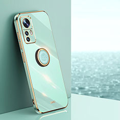 Custodia Silicone Ultra Sottile Morbida Cover con Magnetico Anello Supporto XL1 per Xiaomi Mi 12T 5G Verde