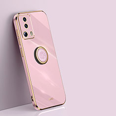 Custodia Silicone Ultra Sottile Morbida Cover con Magnetico Anello Supporto XL1 per Xiaomi Mi 13 Lite 5G Rosa