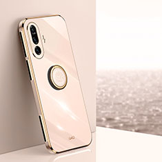 Custodia Silicone Ultra Sottile Morbida Cover con Magnetico Anello Supporto XL1 per Xiaomi Poco F3 GT 5G Oro