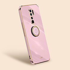 Custodia Silicone Ultra Sottile Morbida Cover con Magnetico Anello Supporto XL1 per Xiaomi Poco M2 Rosa