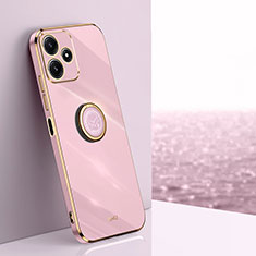 Custodia Silicone Ultra Sottile Morbida Cover con Magnetico Anello Supporto XL1 per Xiaomi Poco M6 Pro 5G Lavanda